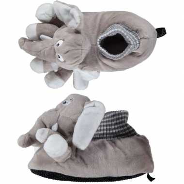 Dieren sloffen/pantoffels olifant voor kinderen