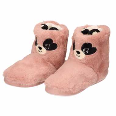 Pluche dieren sloffen/pantoffels muis/muizen roze voor dames