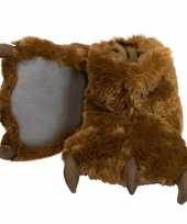 Dierenpoot pantoffels bruine beer voor dames