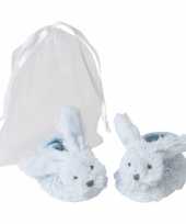 Happy horse baby slofjes konijn blauw
