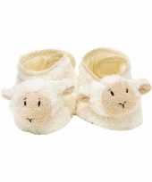 Happy horse pluche lammy slofjes wit